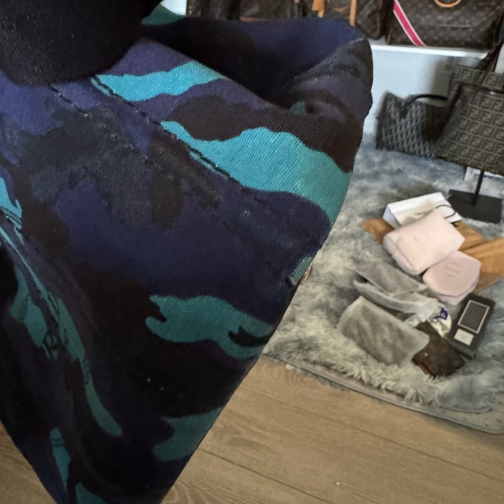 #030 Prada Camouflage Blue and Black and purple  with adjustable strap - Picture 13 of 16